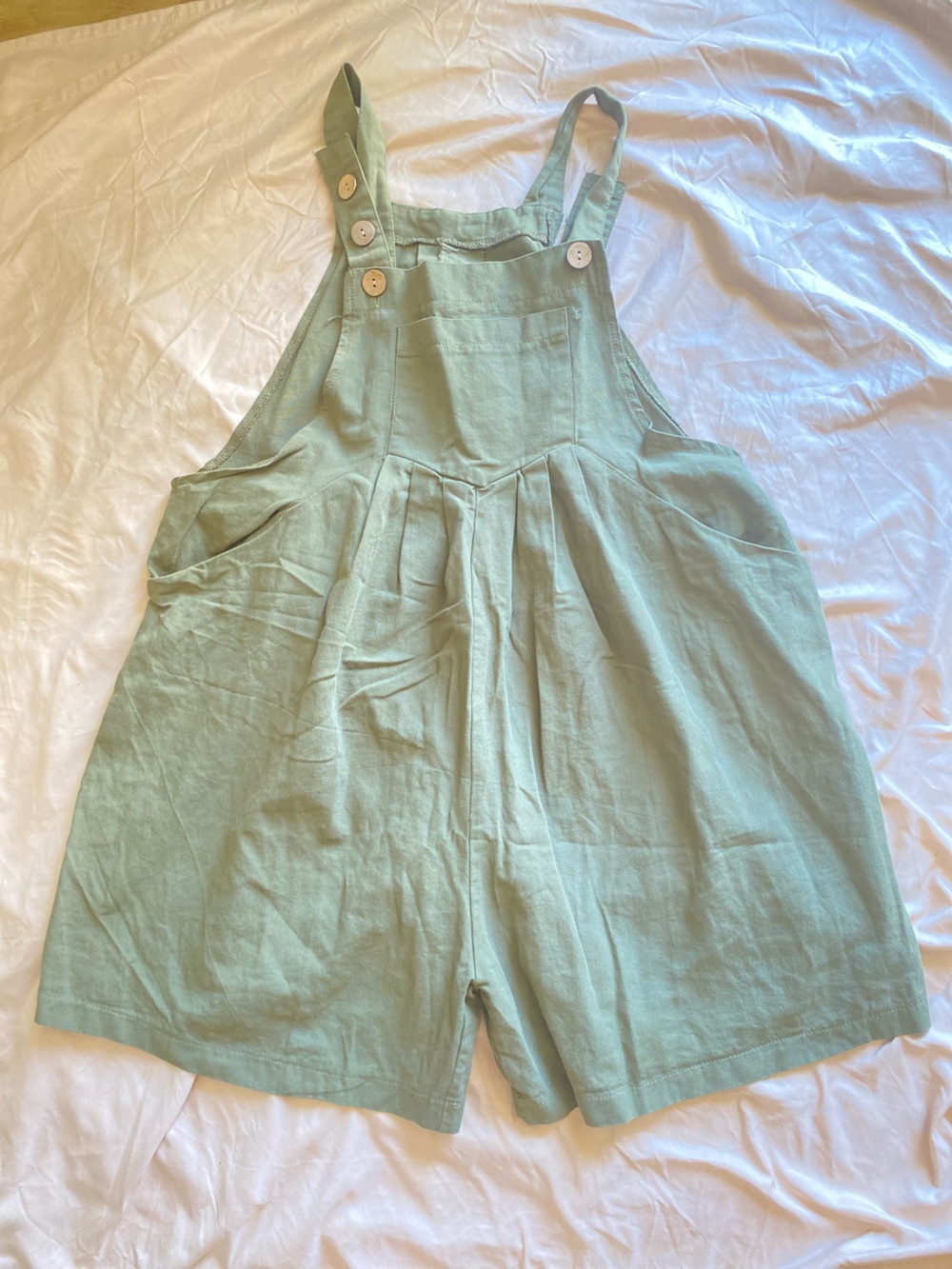 Sage Green Sleeveless Linen romper